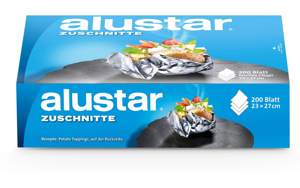 Alustar Papier aluminium Films découpés, distributeur d'argent 23 cm x 27 m