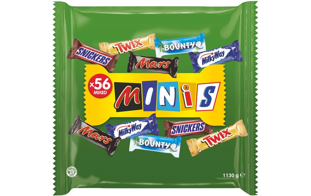 Mars Choc. & Gum Barres de chocolat Mixte Minis 1130 g