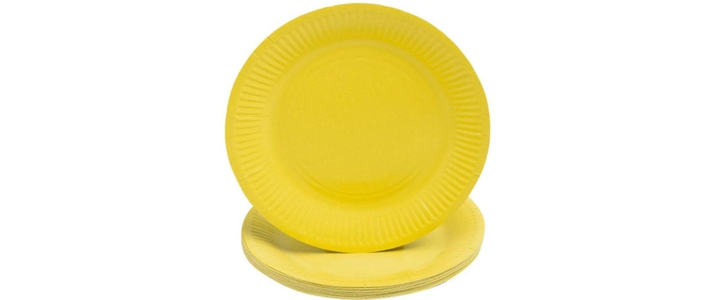 PRO nappe Assiettes jetables Jaune 20 Pièce/s