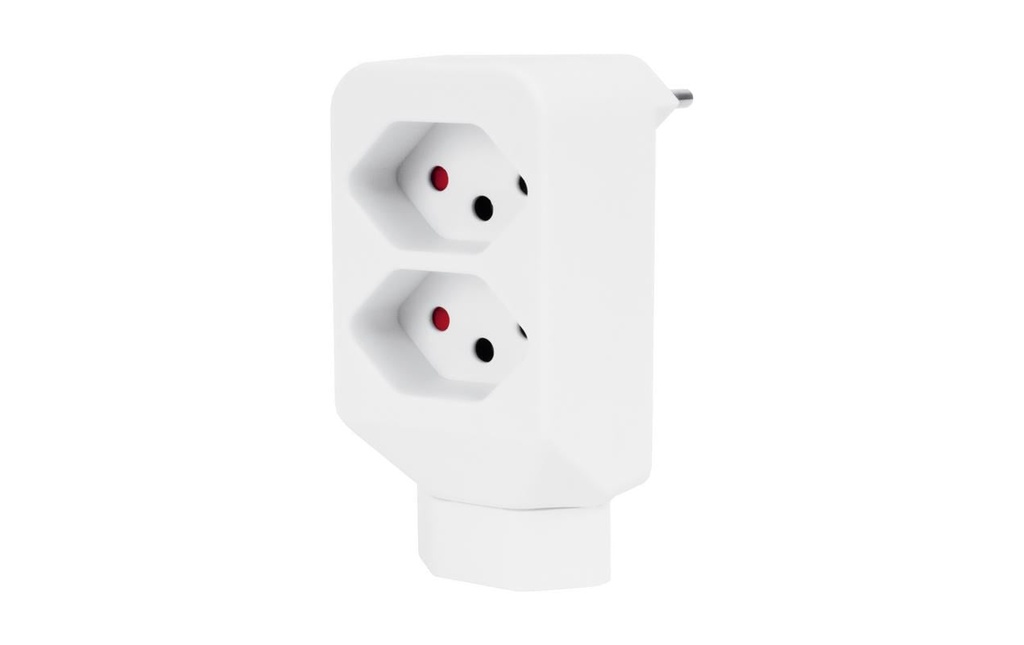 STEFFEN Adaptateur multiple 2 + 1x T13, Blanc