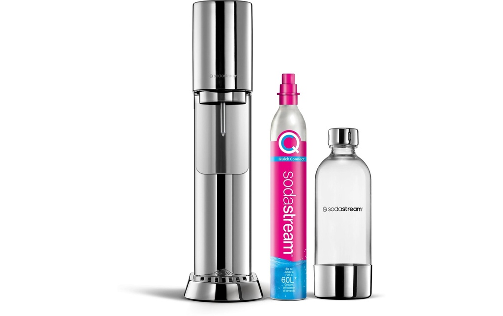 Sodastream Gazéificateur d’eau Enso avec Quickconnect et bouteille Argenté