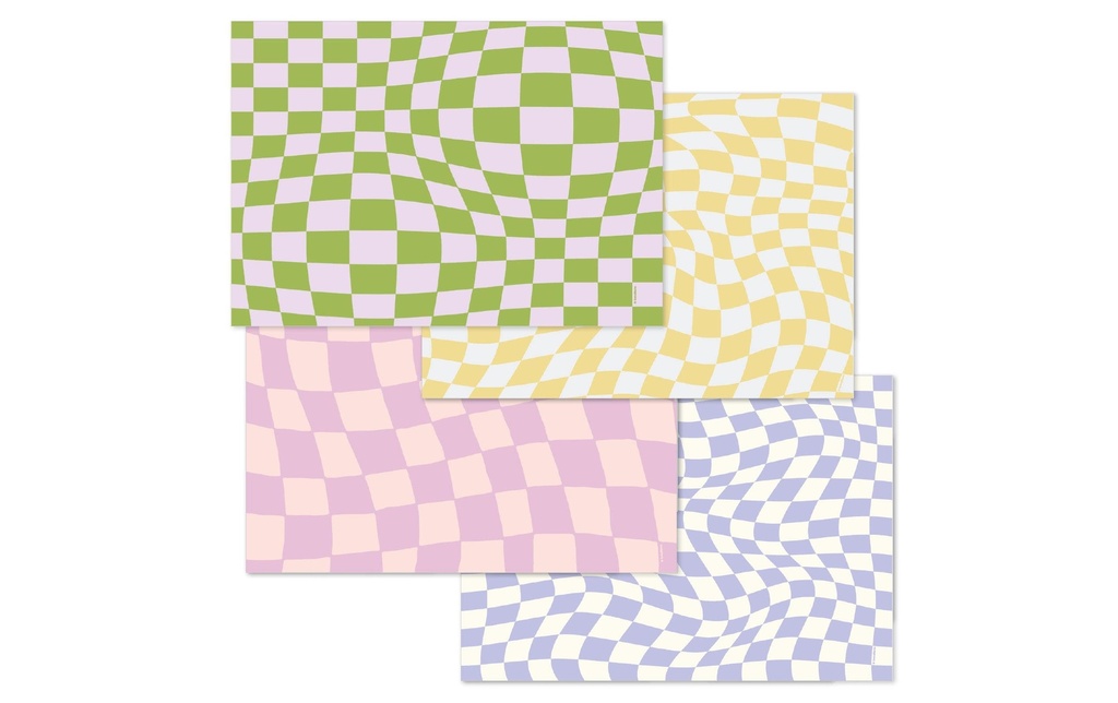 Trendform Set de table Funky 29.7 cm x 42 cm,  4 sujets à 12 feuilles