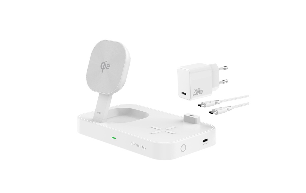 4smarts Chargeur sans fil Qi2 Blanc