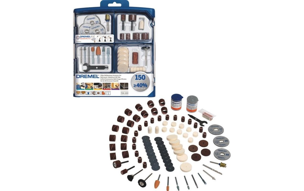 Dremel Jeux d’accessoires 724, 150 pièces
