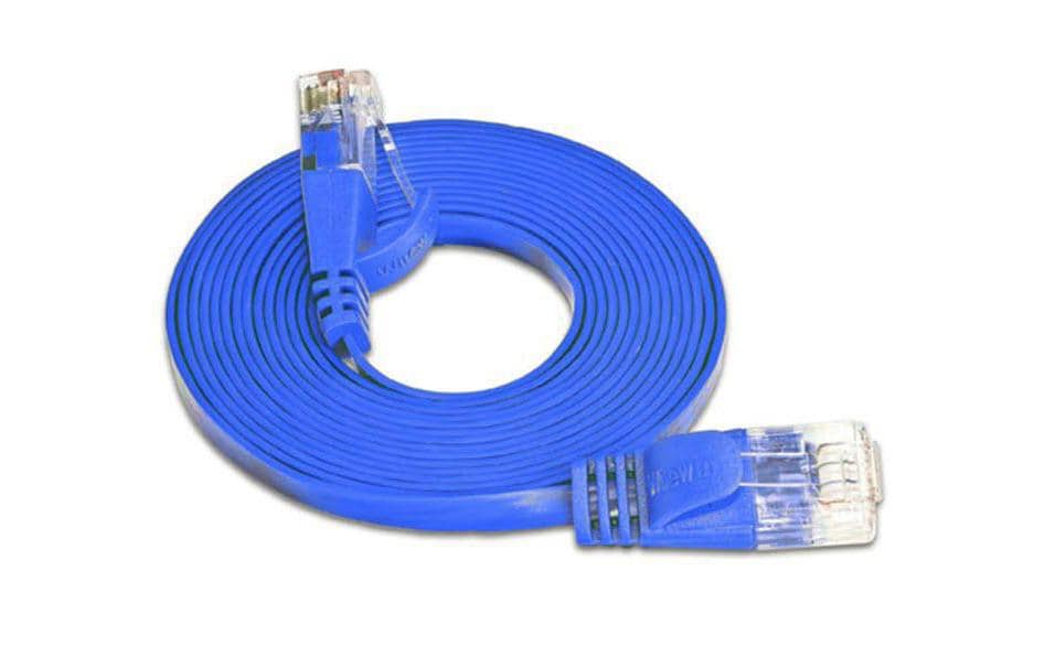 SLIM Câble patch slim RJ-45 - RJ-45, Cat 6, UTP, 0.25 m, Bleu