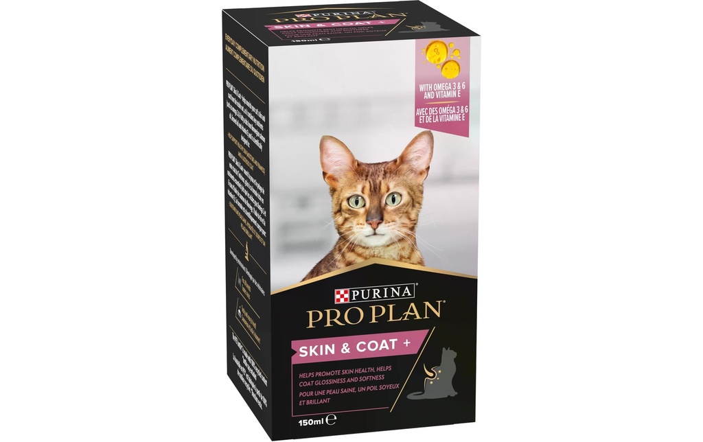 Purina Pro Plan Compléments alimentaires pour chats Skin & Coat+ 150 ml
