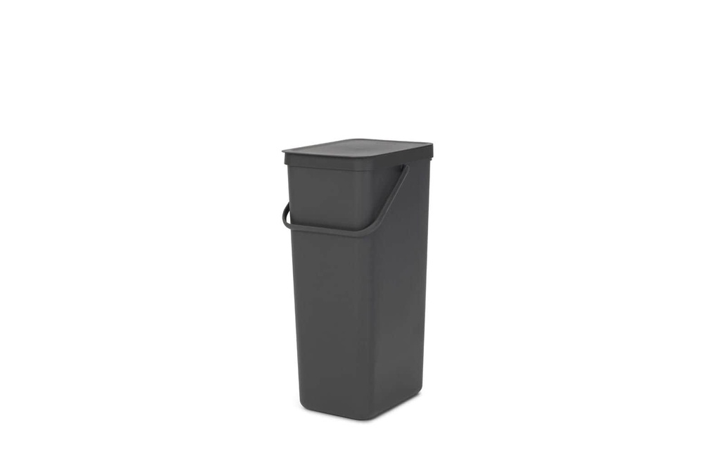 Brabantia Bacs de recyclage Sort & Go 40 l, Gris foncé