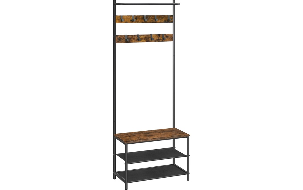 VASAGLE Portemanteau 32,2 x 64 x 180 cm, Noir/Brun