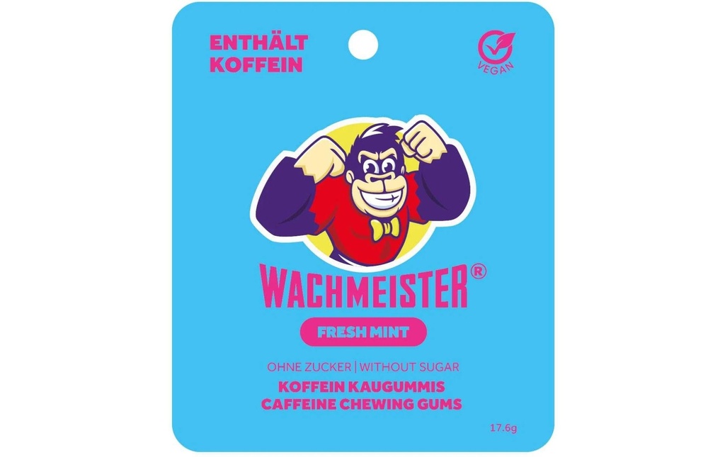 Wachmeister Chewing-gum Caféine Menthe 17.6 g