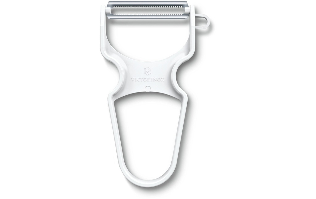 Victorinox Couteau économe Rapid avec micro-dentelure, Blanc