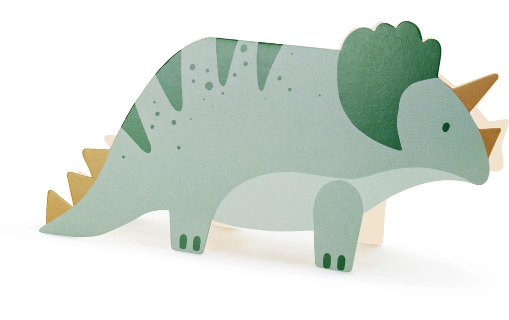 Partydeco Carte d’invitation Triceratops 6 pièces