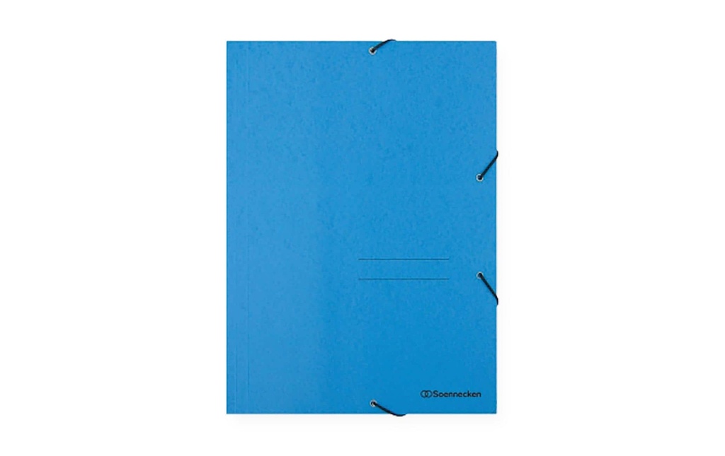 Soennecken Portfolio à ruban élastique A4, Bleu, 3 volets