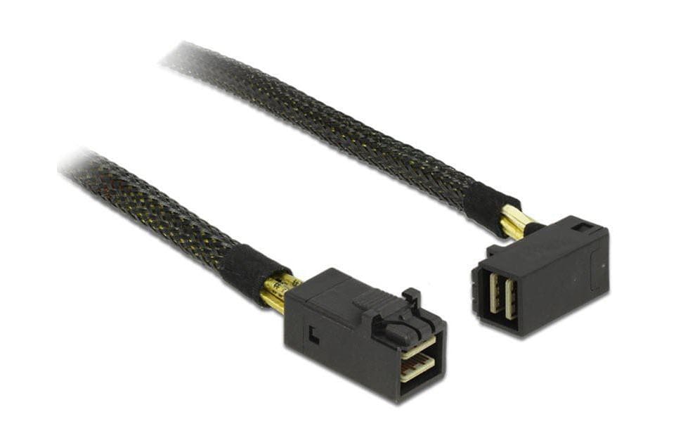 Delock Câble SAS SFF-8643-SFF-8643 coudée, 50 cm