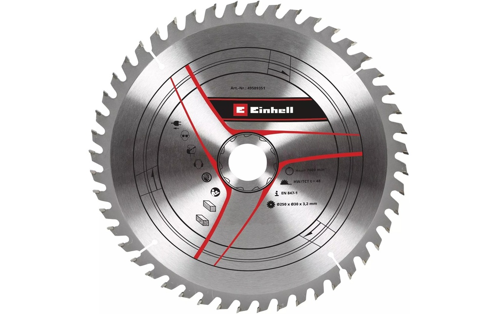 Einhell Lame de scie circulaire 250 x 30 x 3.2 Z48