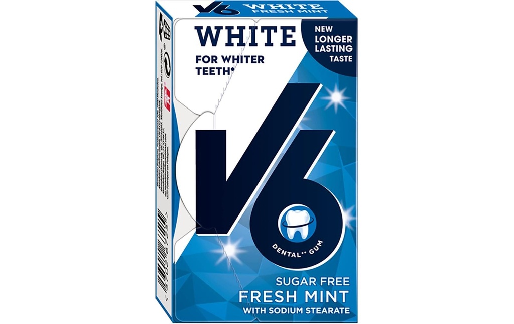 V6 Chewing-gum White Fresh Mint 24 g