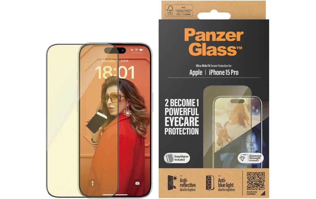 Panzerglass Protection d’écran Anti-reflet iPhone 15 Pro