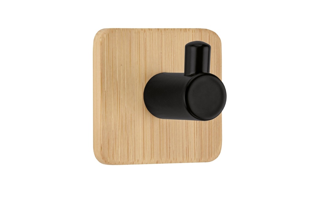 Kleine Wolke Portemanteau mural Bamboo Pin Hook One 4.5 cm x 4.5 cm, Beige
