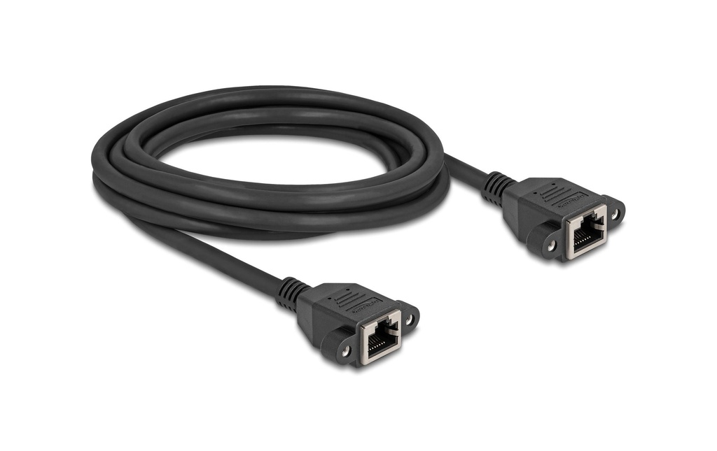 Delock Câble patch Câble de rallonge Cat 6A, S/FTP, 3 m, Noir