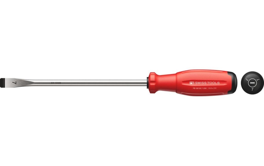 PB Swiss Tools Tournevis pour vis à fente 38100 SwissGrip Evo SL 7 200 mm