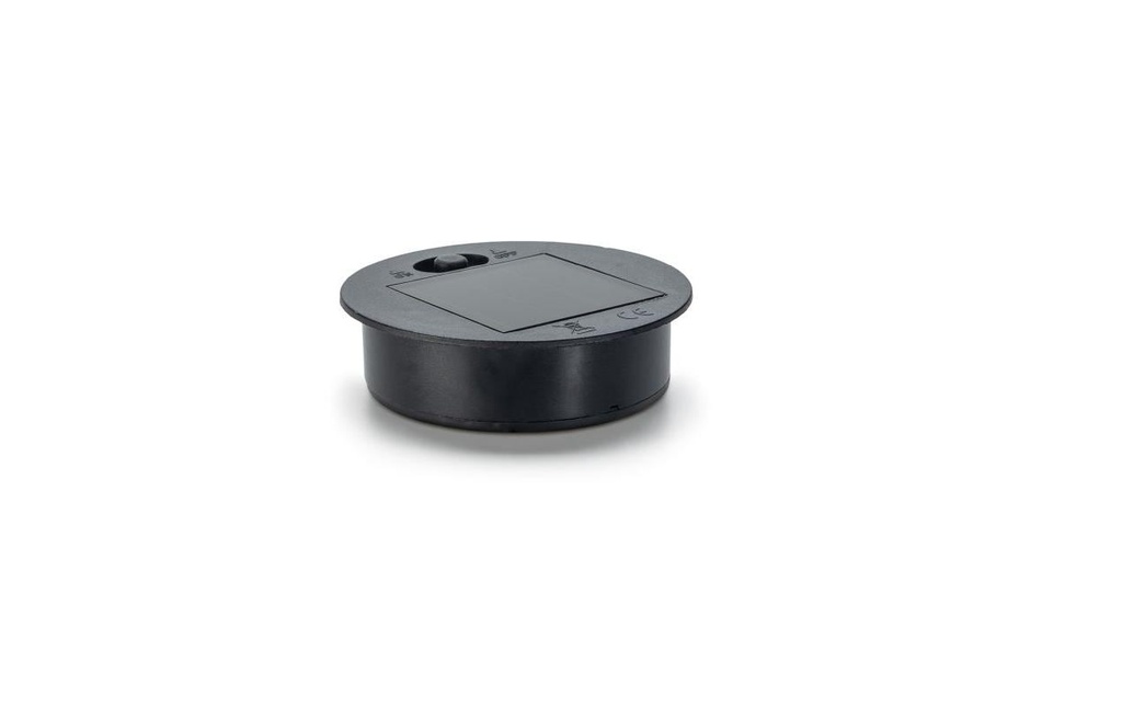 STT Panneau solaire rond, 300 mAh Noir