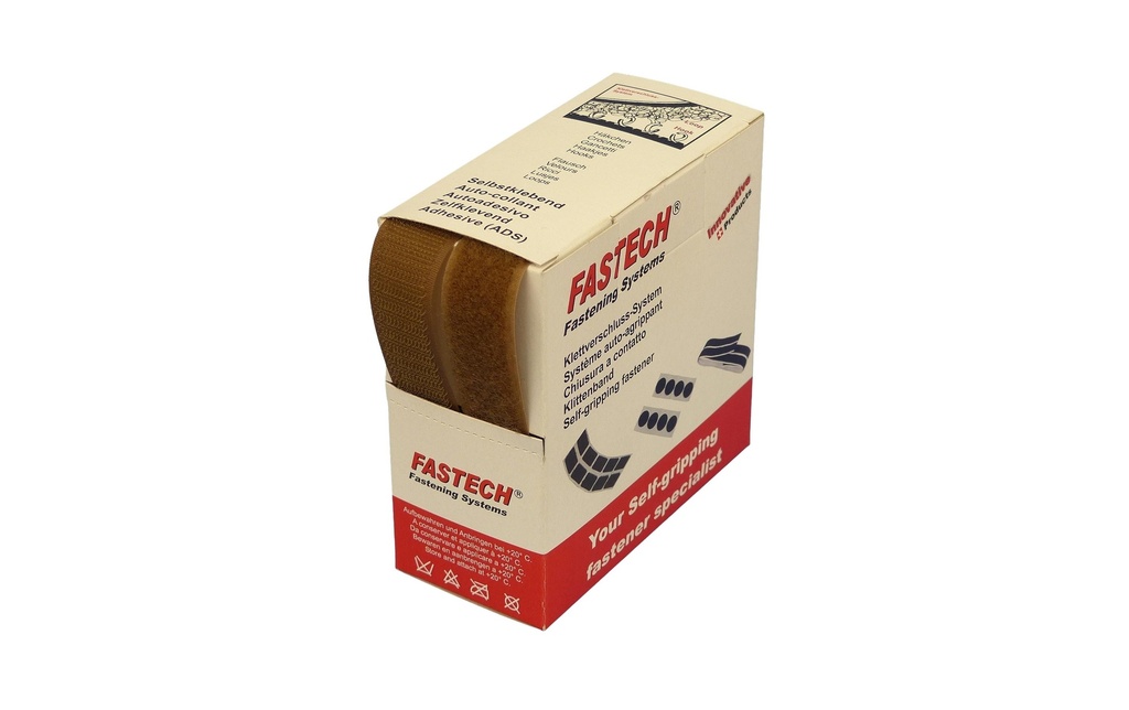 FASTECH Boîte de bande auto-agrippante Coffee