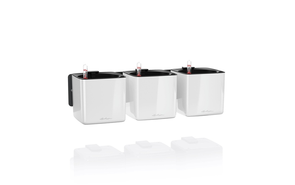 Lechuza Pot de fleur Green Wall Home Kit Blanc brillant