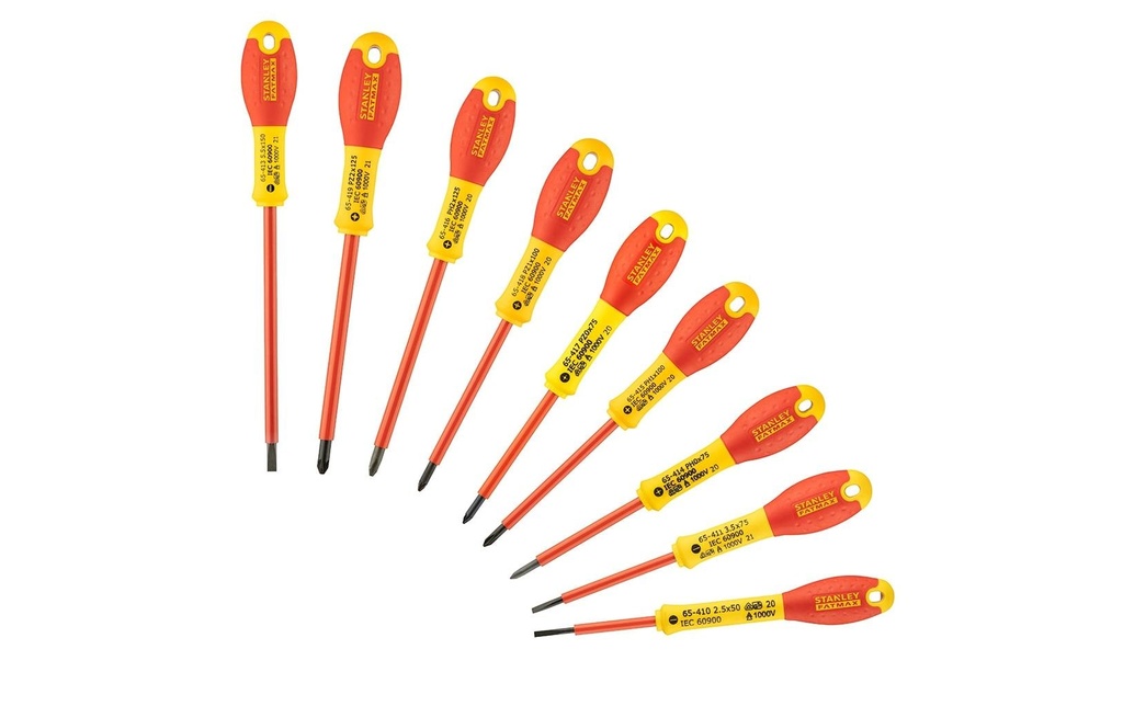 Stanley Fatmax Jeux de tournevis Isolé, pour les électriciens, 10 pièces