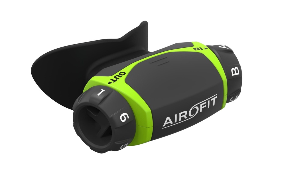 AIROFIT Entraîneur respiratoire Actif, Noir/Citron vert