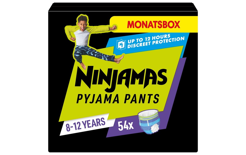 Pampers Couches de nuit Les garçons de Ninjama 8-12 ans, 54 pcs.
