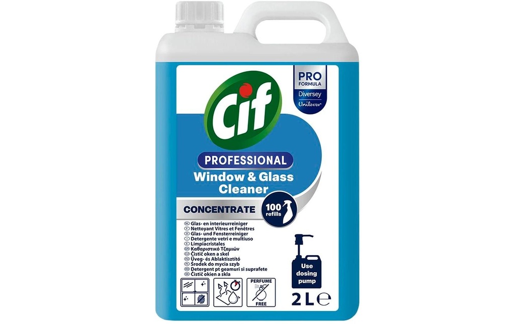 Diversey Pro Formula CIF Nettoyant concentré pour vitres 1x2 L