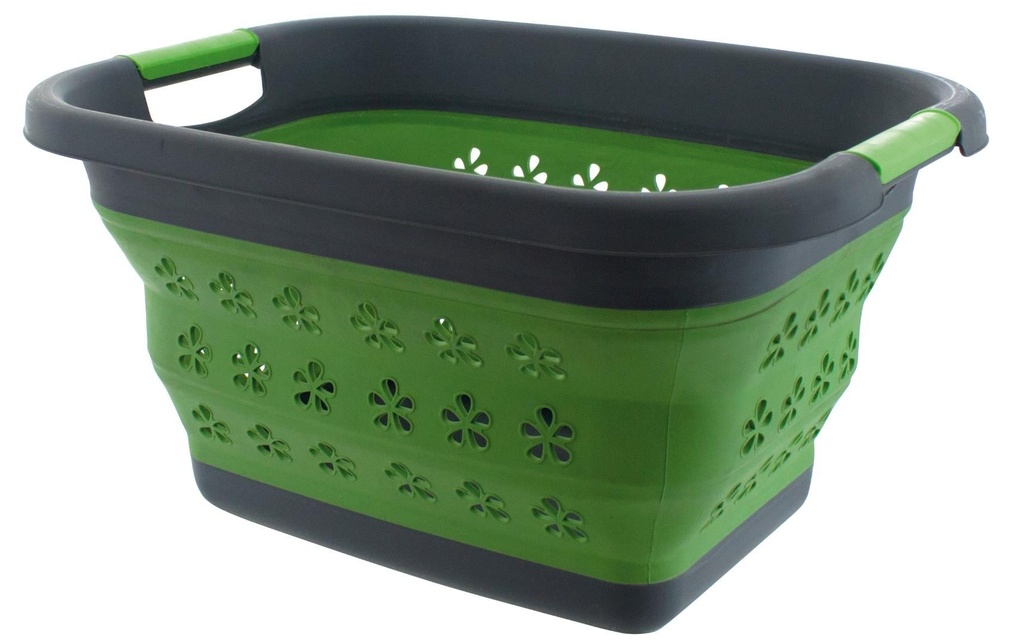 Eurotrail Panier à linge 50 l, Noir/Vert