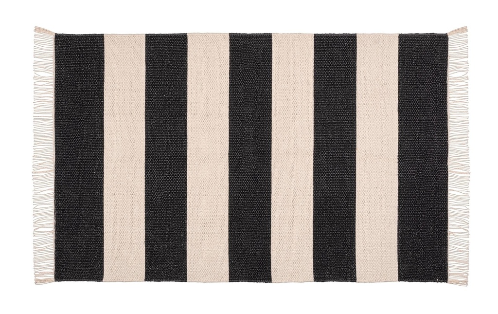 Wenko Tapis de bain Kasi 50 x 80 cm, Noir/Blanc