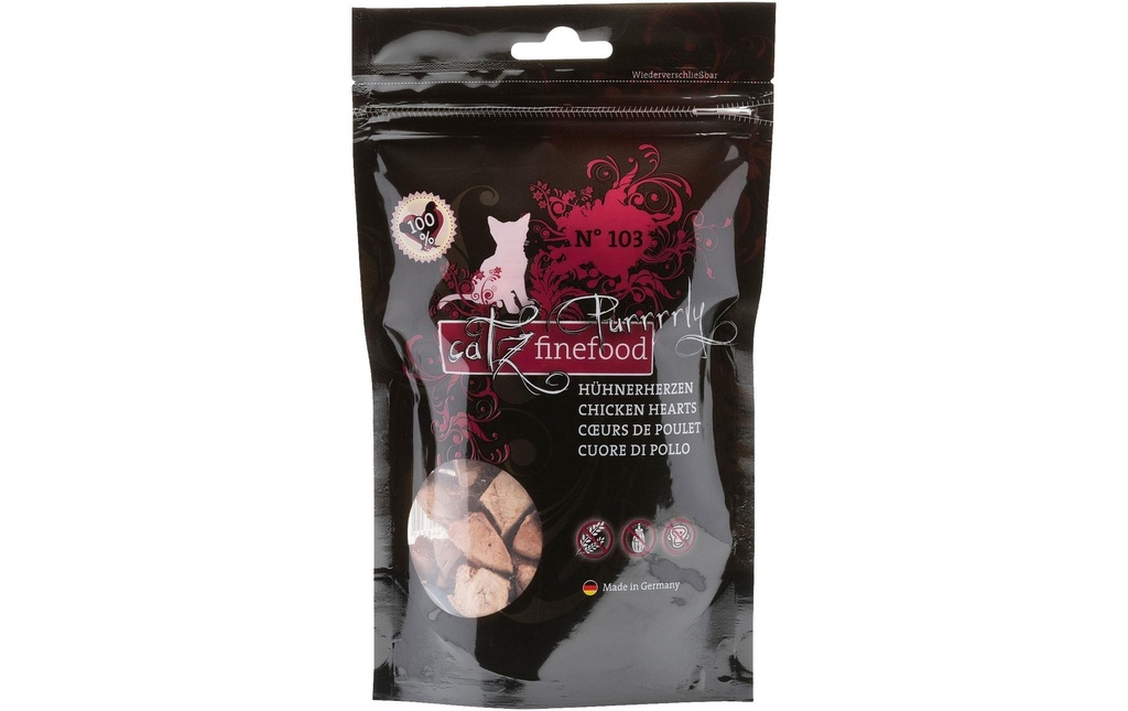 catz finefood Collation pour chat Purrrrly No.103 Cœurs de poulet, 35 g