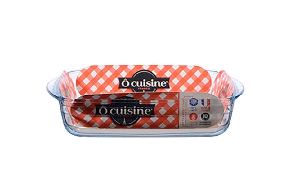 International Cookware Plat à gratin 25 x 22 cm Angulaire, Transparent
