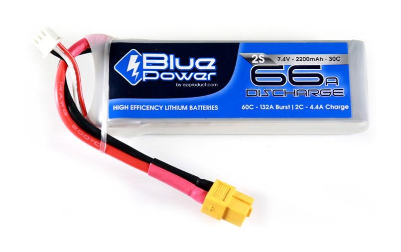 EP Batterie RC LiPo 2200 mAh 7,4 V 30C BluePower