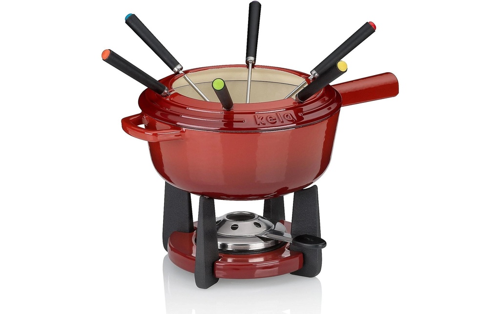 Kela Service à fondue au fromage Calido 11 Pièce/s, Rouge