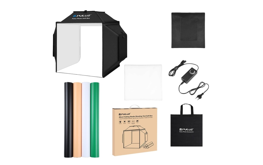 Puluz Studio photo 40 cm avec éclairage LED