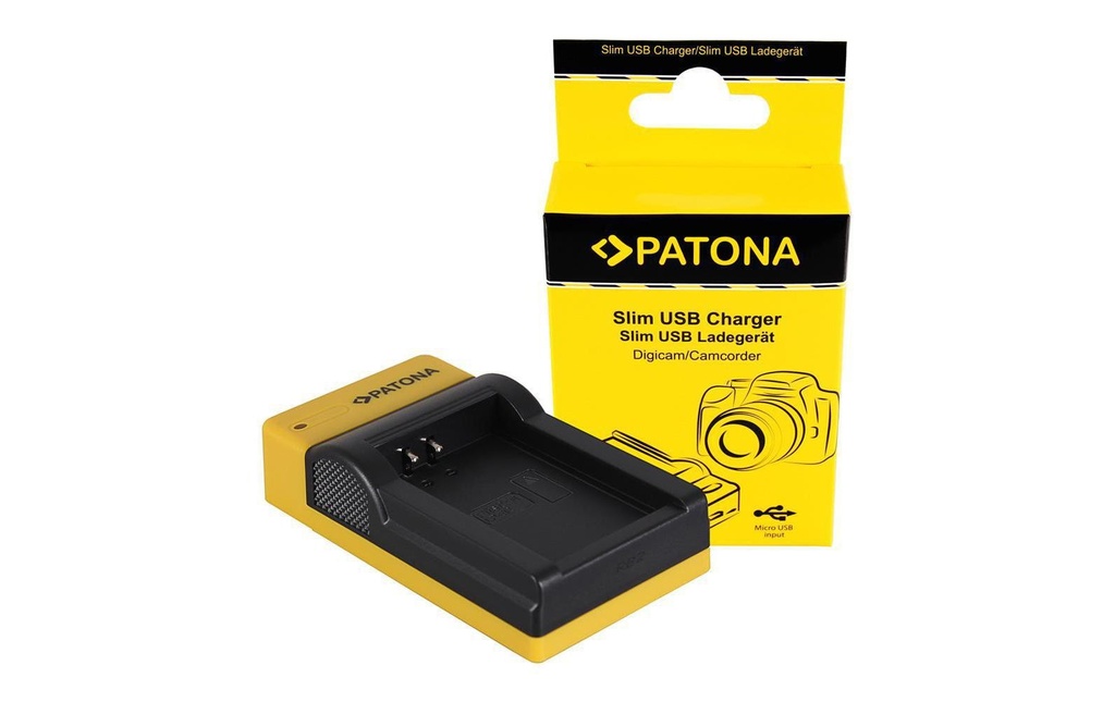 Patona Chargeur Slim Micro-USB pour Canon LP-E12 EOS M