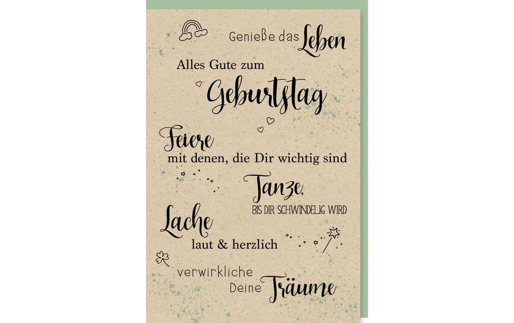 Braun + Company Carte de félicitations vie, anniversaire, rire 11.5 x 17 cm