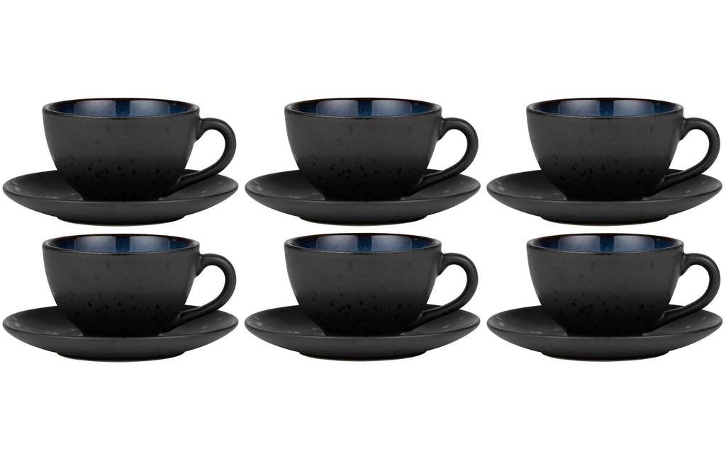 Bitz Tasse à café 240 ml, 6 Pièce/s, Noir/Bleu foncé