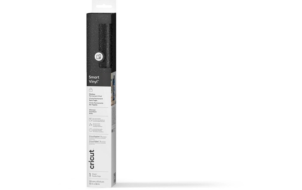 Cricut Film de vinyle Smart Permanent 33 x 91 cm, 1 Pièce/s, Noir
