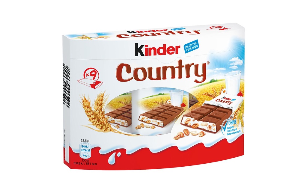Ferrero Chocolat Kinder Country 9 pièces