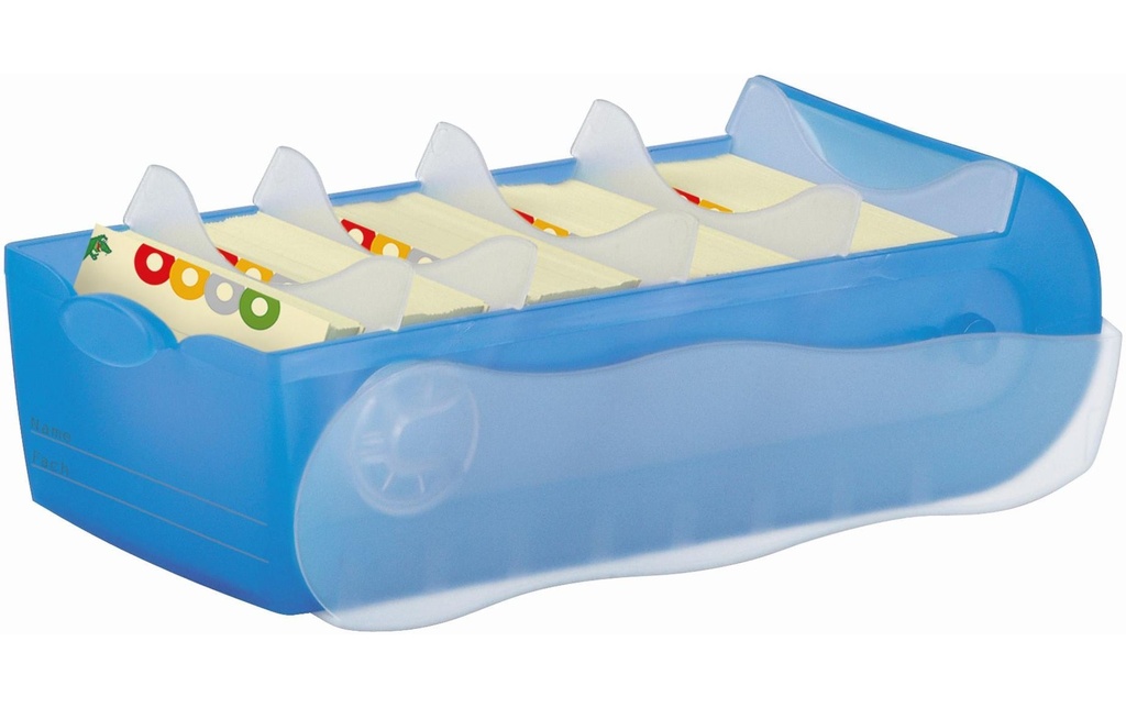 HAN Boîte à fiches Croco A7, Bleu