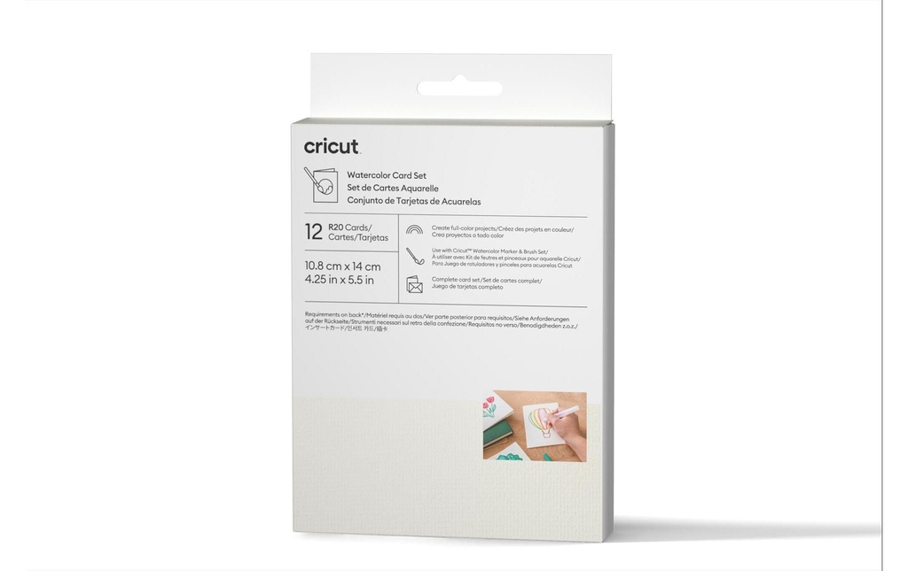 Cricut Carte vierge pour peinture à l'eau R20 12 pièces