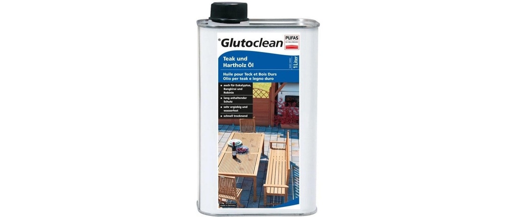 Glutoclean Huile pour teck et bois dur 1 l