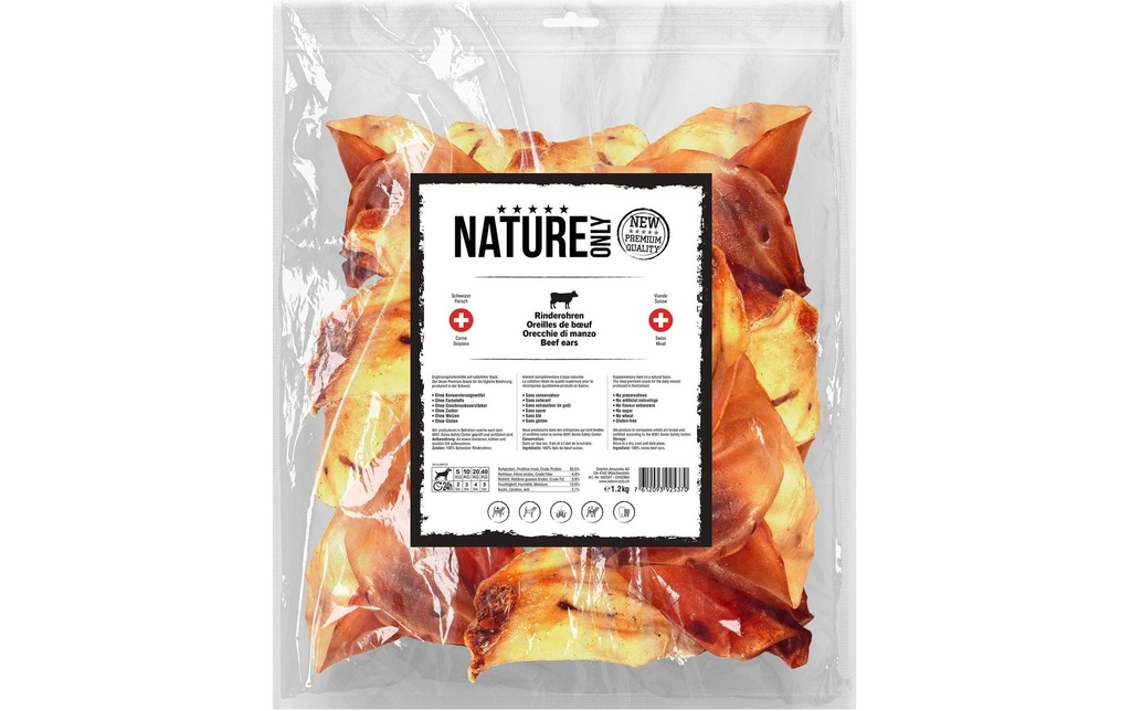 NATUREonly Produit à mâcher  Oreilles de bœuf, 1.2 kg