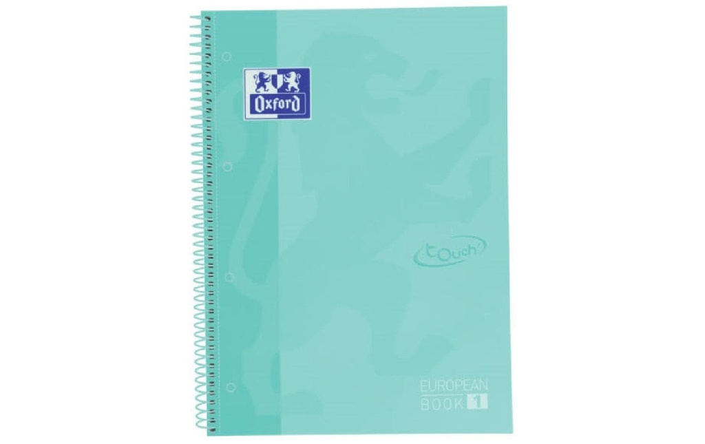 Oxford Bloc-notes School Touch A4+, quadrillé, menthe pastel