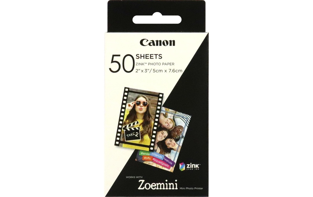 Canon Papier photo ZINK ZP-2030  autocollant, 50 feuilles