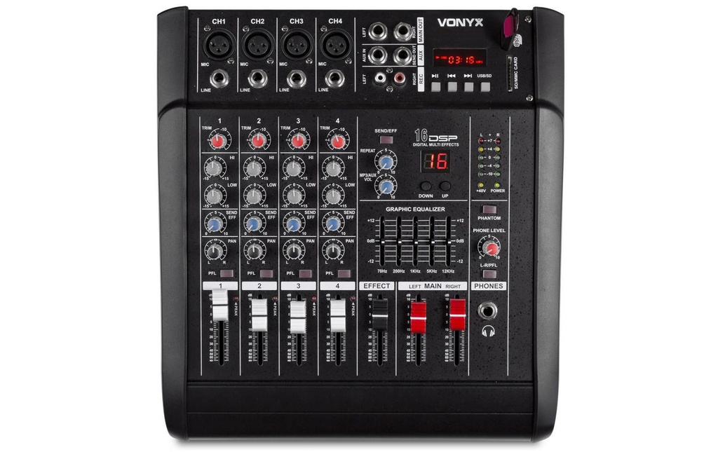 Vonyx Table de mixage AM5A Powermixer