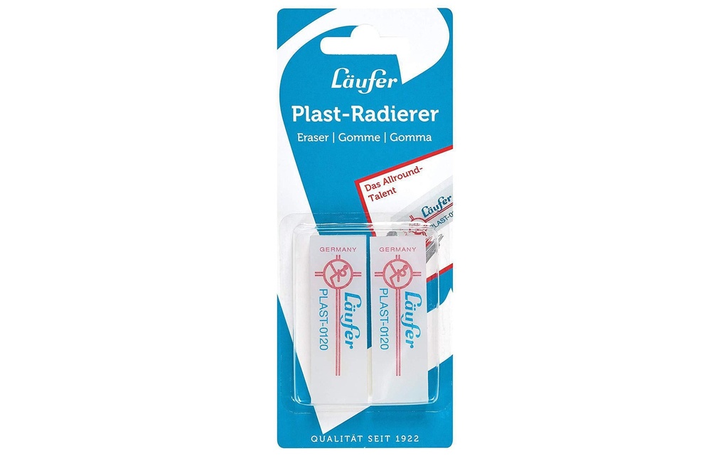LÄUFER Gomme Plast 0120 bli.à 2 (2 pces)